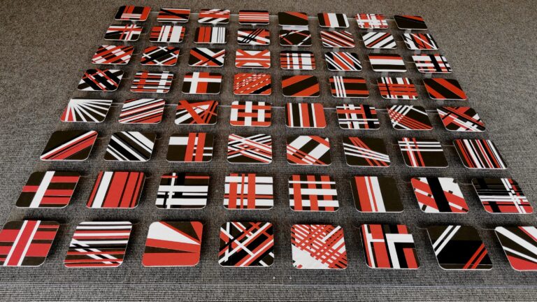 Teamevent Tape Art Workshop Foto mit Kunstwerken aus Klebeband